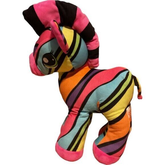 Peek-A-Boo 15” Rainbow Striped Pony Horse Plush Stuffed Animal - Picture 6 of 8